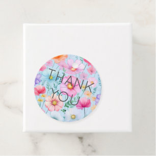 Rosa Pastell-Aquarell-Blumen-Brautparty Geschenkanhänger