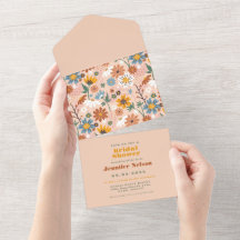 Rosa Pastell-Blumen-Baby-Shower-Einladung