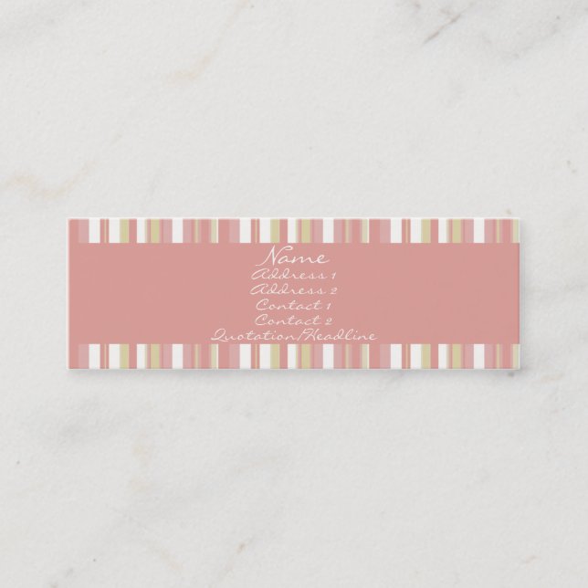 Rosa Pastell • Profilecard Mini Visitenkarte (Vorderseite)