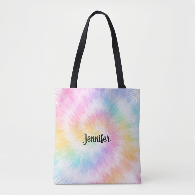 Rosa Pastell-Tie-Dye Girly Chic Tasche (Vorderseite)