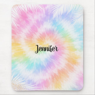 Rosa Pastell-Tie-Dye Mädchenhaft Chic Mousepad
