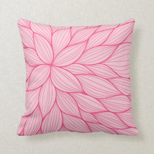 Rosa Pastellblumenblatt-Aquarell-Kissen Kissen