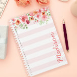 Rosa Pastellfarben Wasserfarbene Streifen Personal Planer<br><div class="desc">Bleibe im Stil mit diesem rosa pastellfarbenen Aquarell Blumenstreifen personalisierten Planer organisiert. Dieser Planer ist ideal für Frauen, die elegante und fröhliche Designs Liebe haben. Er kombiniert lebendige Blumenkunst mit praktischer Funktionalität. Die schönen rosa Streifen und die Aquarellfarben-Blume verleihen Ihrer Tagesplanung eine Touch Charme. Personalisieren Sie es mit Ihrem Namen...</div>