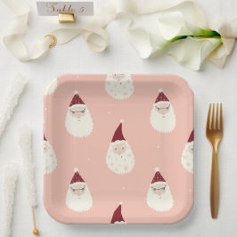 Rosa pastellfarbene festliche Weihnachtsmäntel nie Pappteller