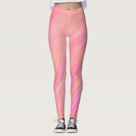 Rosa pastellfarbene melange Leggings