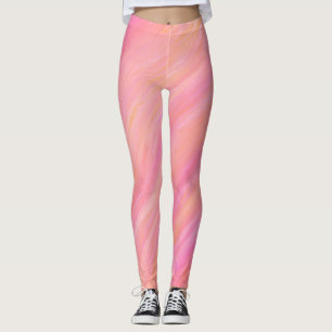 Rosa pastellfarbene melange Leggings