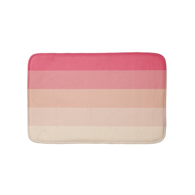 Rosa Pastellstreifen Badematte (Vorderseite)
