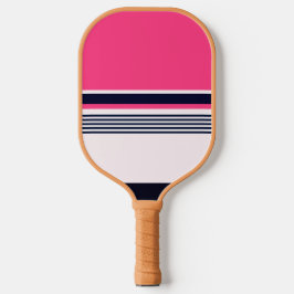 Rosa Pastellstreifen Pickleball Schläger