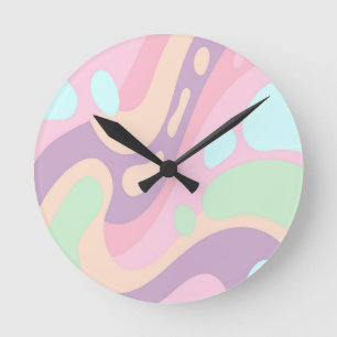 Rosa Pastelluhr Runde Wanduhr