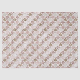 Rosa Pearl Muschel Gold Glitzer Meerjungfrau Seidenpapier