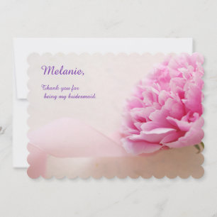 Rosa Pénées mit buntem Brautpaar danke Ankündigung