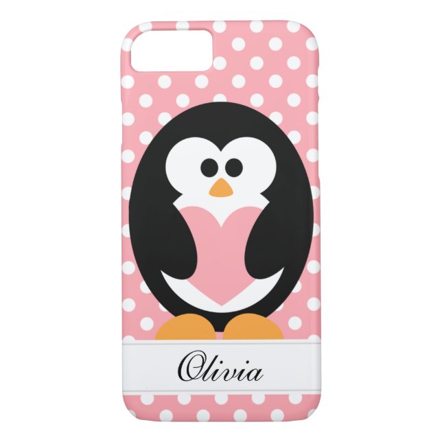 Rosa Penguin-Liebe Case-Mate iPhone Hülle (Rückseite)