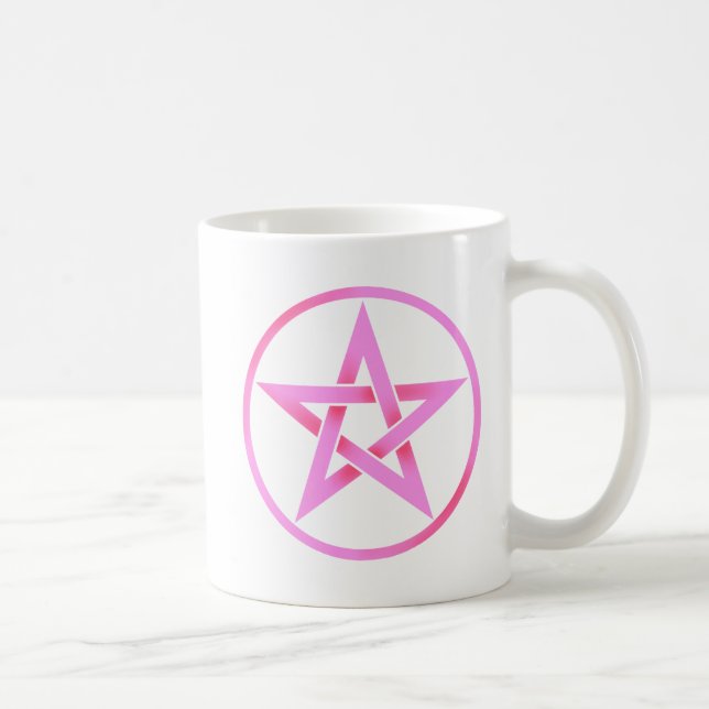 Rosa Pentagram-Pentagramm Kaffeetasse (Rechts)