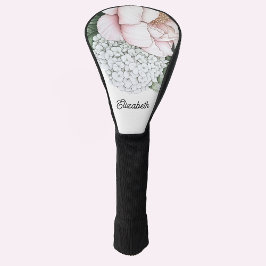 Rosa Peony Rot Personalisiert Golf Headcover