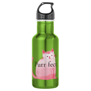 Rosa perfekte Katze Edelstahlflasche