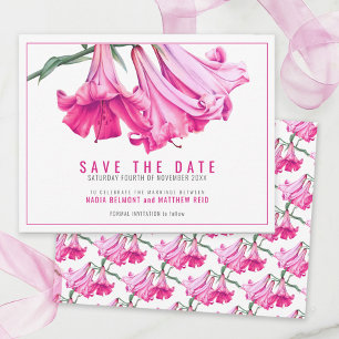 Rosa perfekte Trompetenlilie Blumenkunst Hochzeit Save The Date