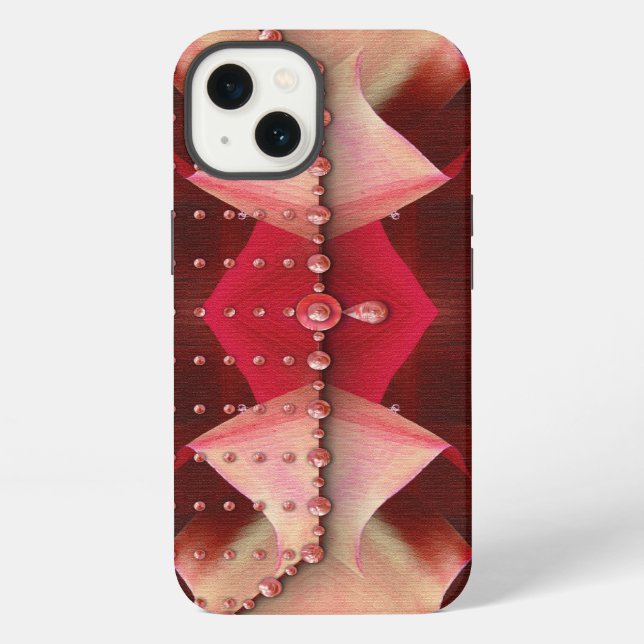 Rosa Perlen-Abendtasche iPhone Hülle (Rückseite)