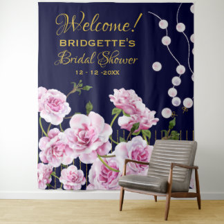 Rosa Perlen Hochzeit Wandteppich