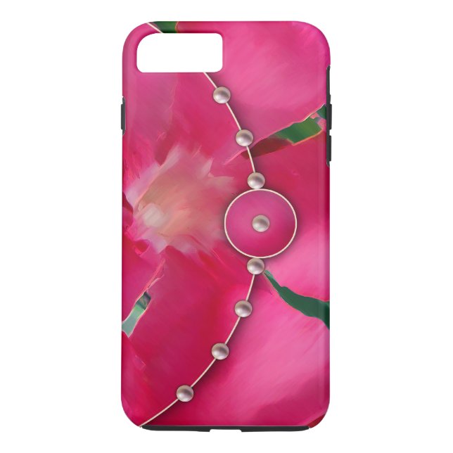Rosa Perlen und Perlen Case-Mate iPhone Hülle (Rückseite)