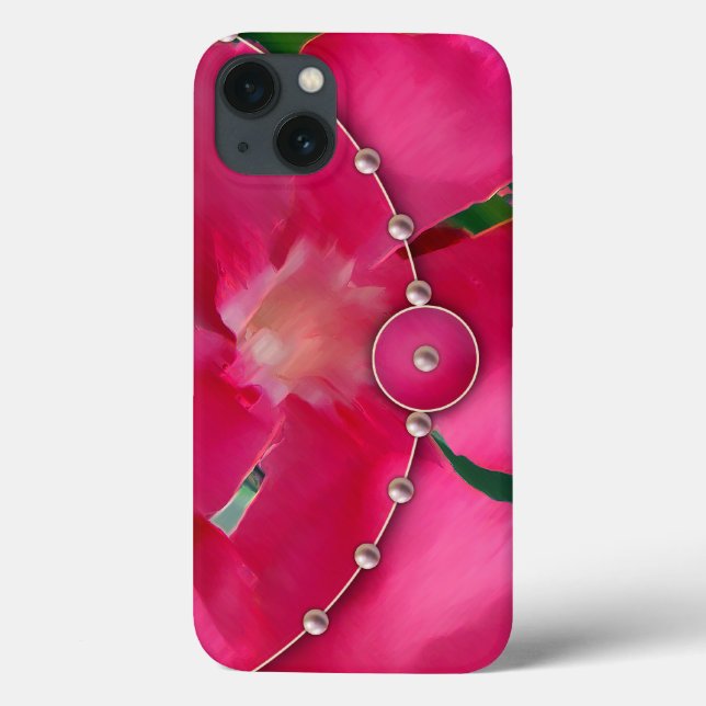 Rosa Perlen und Perlen Case-Mate iPhone Hülle (Rückseite)