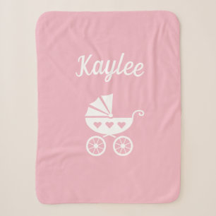 Rosa personalisierte Baby-Kleinkind-Fleece-Decke Sherpadecke