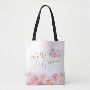 Rosa personalisierte Blütenmutter des Bräutigams Tasche