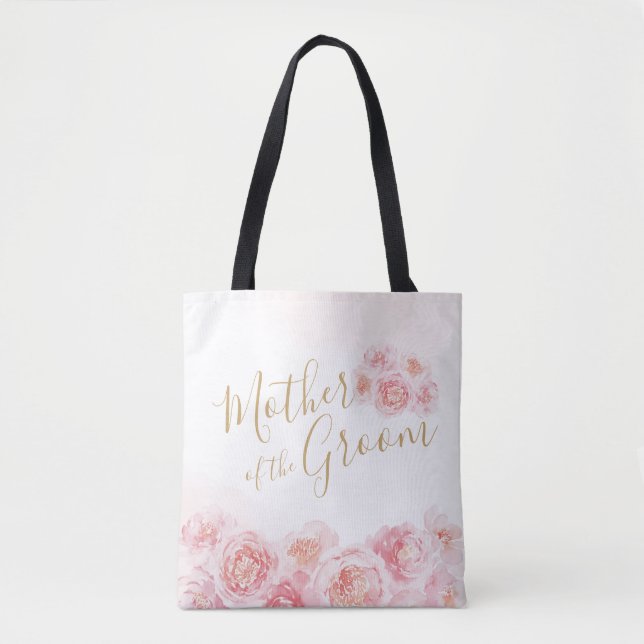 Rosa personalisierte Blütenmutter des Bräutigams Tasche (Vorderseite)