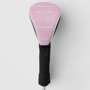 Rosa personalisierte Initialen monogrammierte Golf Headcover