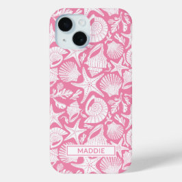 Rosa personalisierte Muscheln Case-Mate iPhone Hülle