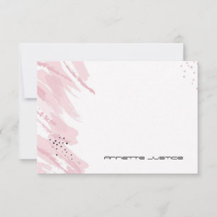 Rosa Personalisierte Notecards Dankeskarte