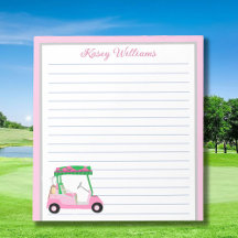 Rosa Personalisierter Golf Warenkorb