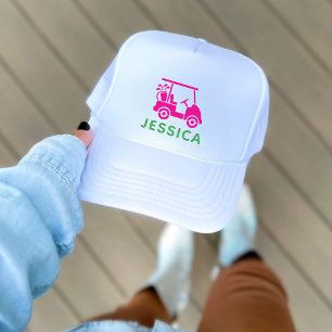 Rosa Personalisierter Golfplatz Truckerkappe