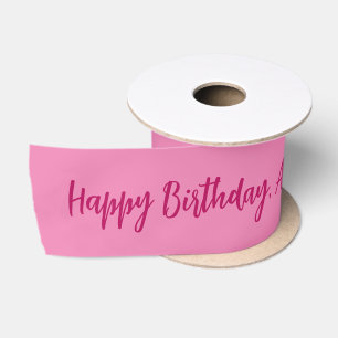 Rosa personalisierter Name Alles Gute zum Geburtst Satinband