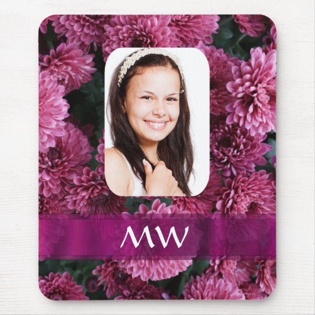 Rosa personalisiertes Foto Mousepad (Vorne)