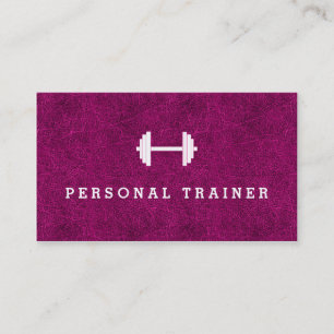Rosa persönliche Trainer-Fitness-Geschäftskarten Visitenkarte
