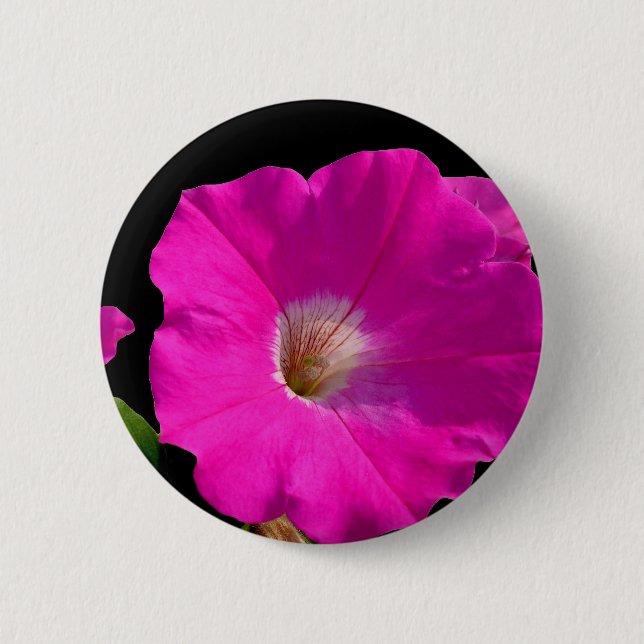 Rosa Petunia-Blume Button (Vorderseite)