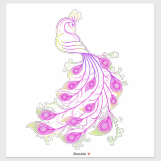 Rosa Pfau III Aufkleber