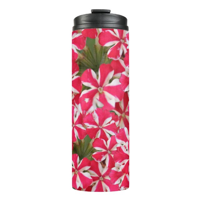 Rosa Pfefferminze-Blume Thermosbecher (Vorderseite)