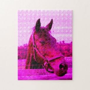 Rosa Pferd Modernes Foto Kunst, Spaß und Spaß