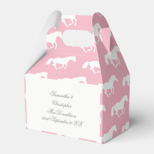Rosa Pferd- oder Ponyhochzeit Geschenkschachtel
