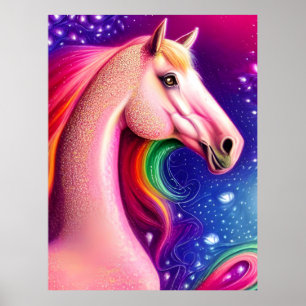 Rosa Pferd Poster
