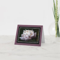 Rosa Pfingstrosen-Beileids-Anmerkungs-Karte