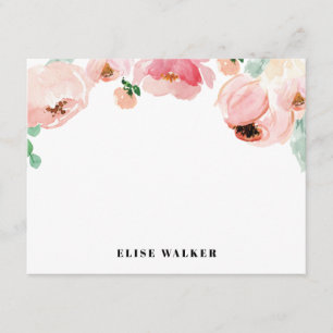 Rosa Pfingstrosen-Frühlings-Blumen Einladung