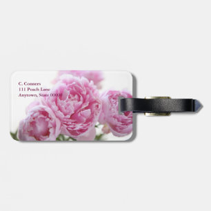 Rosa Pfingstrosen Gepäckanhänger
