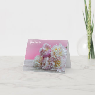 Rosa Pfingstrosen Grußkarte Dankeskarte