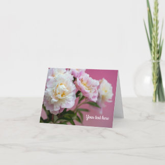 Rosa Pfingstrosen Grußkarte Dankeskarte