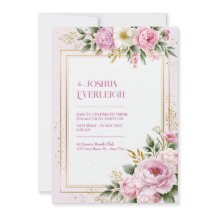 Rosa Pfingstrosen-Hochzeit mit vergoldetem botanis
