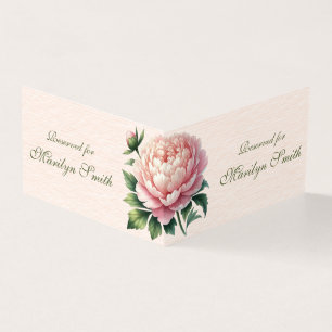 Rosa Pfingstrosen Hochzeit Namensplatzkarte