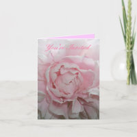 Rosa Pfingstrosen-Hochzeits-Einladungs-Schablone