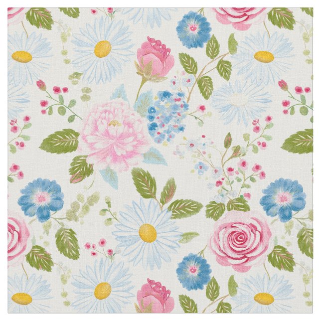 Rosa Pfingstrosen-Muster Stoff (Nahaufnahme)